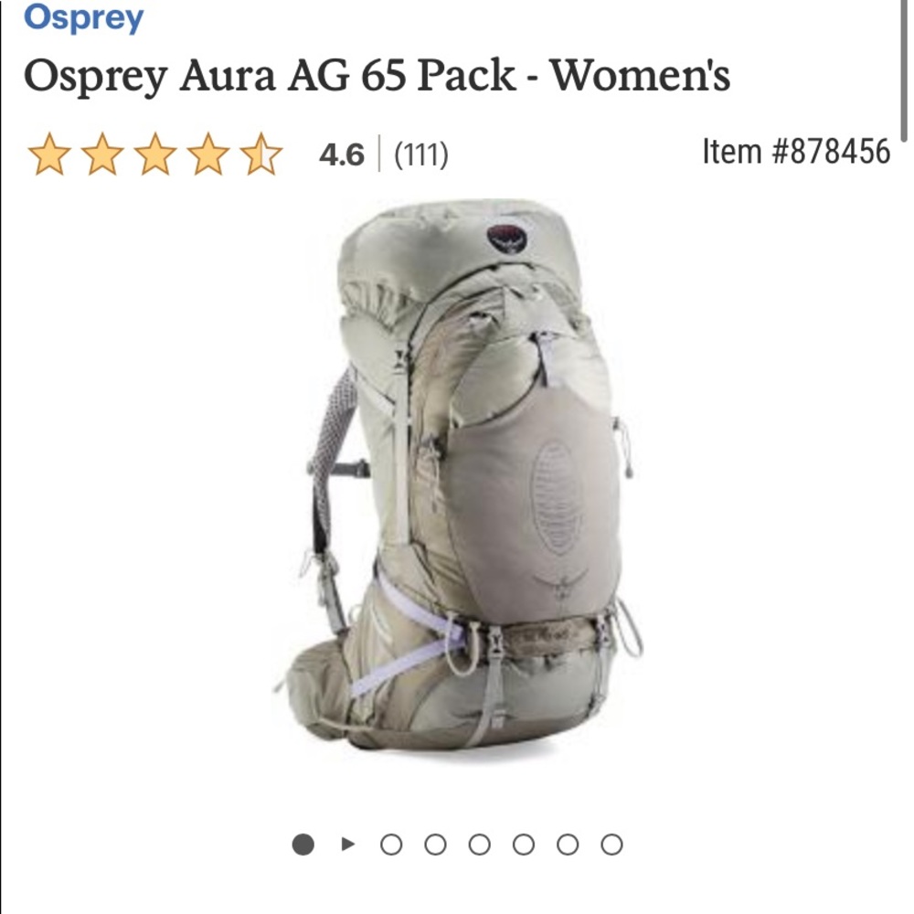 Osprey Aura AG 65 hiking backpack